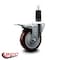 Service Caster 4'' Maroon Poly Swivel 1-1/4'' Expanding Stem Caster Total Lock Brake SCC-EXTTL20S414-PPUB-MRN-114 - alternate 2